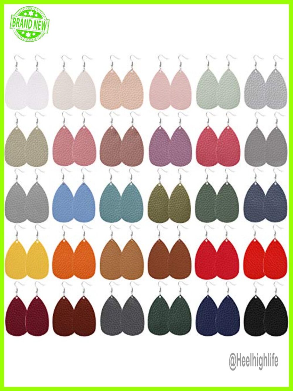 Faux Leather Tassel Dangle Earrings Set Layered Drop Gift for Women